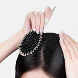 Maxbell Curly Hair Brush Portable Styling Brush for Detangling for Salon Home Travel Whaet Color