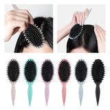 Maxbell Curly Hair Brush Portable Styling Brush for Detangling for Salon Home Travel Whaet Color
