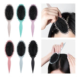 Maxbell Curly Hair Brush Portable Styling Brush for Detangling for Salon Home Travel Whaet Color