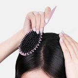 Maxbell Curly Hair Brush Portable Styling Brush for Detangling for Salon Home Travel Purple