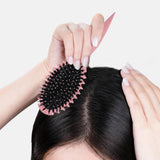 Maxbell Curly Hair Brush Portable Styling Brush for Detangling for Salon Home Travel Pink