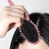 Maxbell Curly Hair Brush Portable Styling Brush for Detangling for Salon Home Travel Pink
