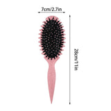 Maxbell Curly Hair Brush Portable Styling Brush for Detangling for Salon Home Travel Pink