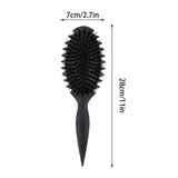 Maxbell Curly Hair Brush Portable Styling Brush for Detangling for Salon Home Travel Black