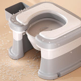 Maxbell Bathroom Squating Toilet Chair Compact Toilet Stool for Potty Bathroom Woman White Gray