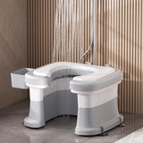 Maxbell Bathroom Squating Toilet Chair Compact Toilet Stool for Potty Bathroom Woman White Gray