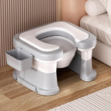 Maxbell Bathroom Squating Toilet Chair Compact Toilet Stool for Potty Bathroom Woman White Gray