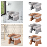 Maxbell Bathroom Squating Toilet Chair Compact Toilet Stool for Potty Bathroom Woman White Gray