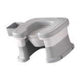 Maxbell Bathroom Squating Toilet Chair Compact Toilet Stool for Potty Bathroom Woman White Gray