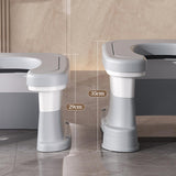 Maxbell Bathroom Squating Toilet Chair Compact Toilet Stool for Potty Bathroom Woman White Gray