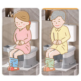 Maxbell Bathroom Squating Toilet Chair Compact Toilet Stool for Potty Bathroom Woman White Gray