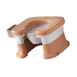 Maxbell Bathroom Squating Toilet Chair Compact Toilet Stool for Potty Bathroom Woman Khaki