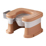 Maxbell Bathroom Squating Toilet Chair Compact Toilet Stool for Potty Bathroom Woman Khaki