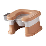 Maxbell Bathroom Squating Toilet Chair Compact Toilet Stool for Potty Bathroom Woman Khaki