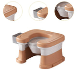 Maxbell Bathroom Squating Toilet Chair Compact Toilet Stool for Potty Bathroom Woman Khaki