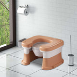 Maxbell Bathroom Squating Toilet Chair Compact Toilet Stool for Potty Bathroom Woman Khaki