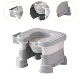 Maxbell Bathroom Squating Toilet Chair Compact Toilet Stool for Potty Bathroom Woman White Gray Heighten