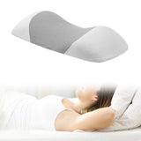 Maxbell Lumbar Support Pillow Breathable Pad Memory Foam Pillow for Resting Bed Home white