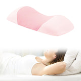 Maxbell Lumbar Support Pillow Breathable Pad Memory Foam Pillow for Resting Bed Home pink