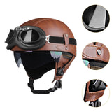 Maxbell Motorcycle Helmet Trendy Lightweight Half Helmet for Biking Summer Bicycling Brown M