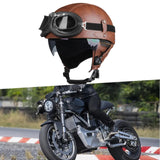 Maxbell Motorcycle Helmet Trendy Lightweight Half Helmet for Biking Summer Bicycling Brown M