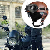 Maxbell Motorcycle Helmet Trendy Lightweight Half Helmet for Biking Summer Bicycling Brown M