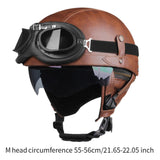 Maxbell Motorcycle Helmet Trendy Lightweight Half Helmet for Biking Summer Bicycling Brown M