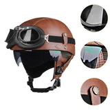 Maxbell Motorcycle Helmet Trendy Lightweight Half Helmet for Biking Summer Bicycling Brown L