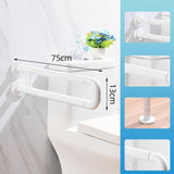 Maxbell Toilet Handrail Portable Sturdy Stable Folding Handicap Grab Bar for Elderly white