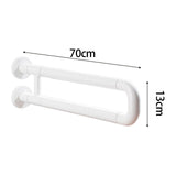 Maxbell Toilet Handrail Portable Sturdy Stable Folding Handicap Grab Bar for Elderly white