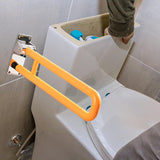 Maxbell Handicap Grab Bar Sturdy Folded Bathroom Grab Handle Bar for Elderly Seniors yellow