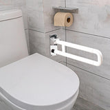 Maxbell Handicap Grab Bar Sturdy Folded Bathroom Grab Handle Bar for Elderly Seniors white