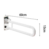 Maxbell Handicap Grab Bar Sturdy Folded Bathroom Grab Handle Bar for Elderly Seniors white