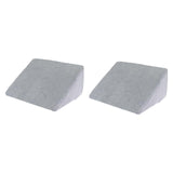 Maxbell 2 Pieces Wedge Pillow for Sleeping Knees Elevated Training for Side Sleeping gray