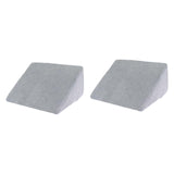 Maxbell 2 Pieces Wedge Pillow for Sleeping Knees Elevated Training for Side Sleeping gray