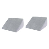 Maxbell 2 Pieces Wedge Pillow for Sleeping Knees Elevated Training for Side Sleeping gray