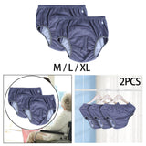 Maxbell 2x Adults Leakproof Incontinence Underwear Breathable Underpant for Disabled M