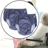 Maxbell 2x Adults Leakproof Incontinence Underwear Breathable Underpant for Disabled L