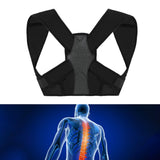 Maxbell Posture Corrector Comfortable Spine Straightener for Back Neck Women and Men Black L XL