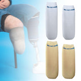 Maxbell Prosthetic Sock Elastic below Knee Soft Portable Cotton Protective for Women White L