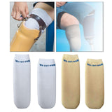 Maxbell Prosthetic Sock Elastic below Knee Soft Portable Cotton Protective for Women White L