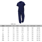 Maxbell Uniform Scrub Set for Men Top and Pants V Neck Soft Workwear for Cosmetology Navy blue XXL