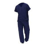 Maxbell Uniform Scrub Set for Men Top and Pants V Neck Soft Workwear for Cosmetology Navy blue XXL
