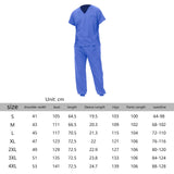 Maxbell Uniform Scrub Set for Men Top and Pants V Neck Soft Workwear for Cosmetology Light Blue S