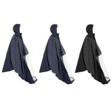 Maxbell Wheelchair Poncho Reflective Strip Camping Travel Wheelchair Rain Cape Cover with mirror hole dark blue