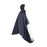 Maxbell Wheelchair Poncho Reflective Strip Camping Travel Wheelchair Rain Cape Cover with mirror hole dark blue