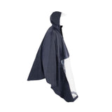 Maxbell Wheelchair Poncho Reflective Strip Camping Travel Wheelchair Rain Cape Cover with mirror hole dark blue