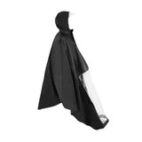 Maxbell Wheelchair Poncho Reflective Strip Camping Travel Wheelchair Rain Cape Cover with mirror hole black