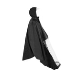 Maxbell Wheelchair Poncho Reflective Strip Camping Travel Wheelchair Rain Cape Cover with mirror hole black