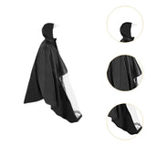 Maxbell Wheelchair Poncho Reflective Strip Camping Travel Wheelchair Rain Cape Cover with mirror hole black